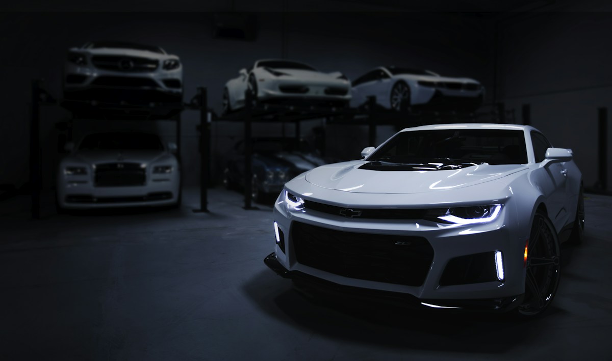 Front-end details of a performance car